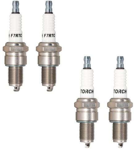 4 Stück F7RTC Zündkerzenersatz für NGK 5534/BPR7ES V-line-19, für BOS CH 7992/WR5DC 4038/WR5DP, für Champion 332/RN7YC 415/RN9YC 818/RN2C, für DEN SO W22EPR-U/3088, für AC Delco R41CXLS, OEM