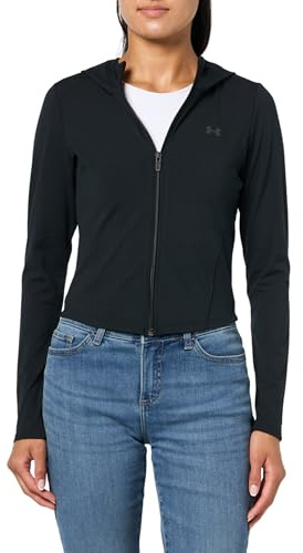 Under Armour Womens Motion Hooded Jacket, (002) Black / / Jet Gray, Large