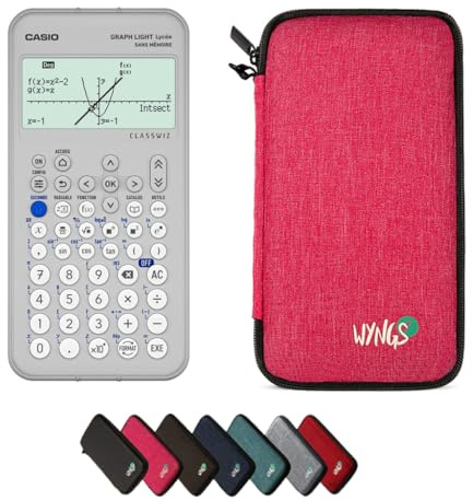Casio Graph Light inkl. WYNGS Schutztasche Pink - Grafikrechner - Basic Set