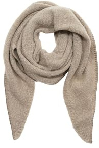 Faera XXL triangulär halsduk Bouclé elastisk mjukt mysigt material, natur, one size