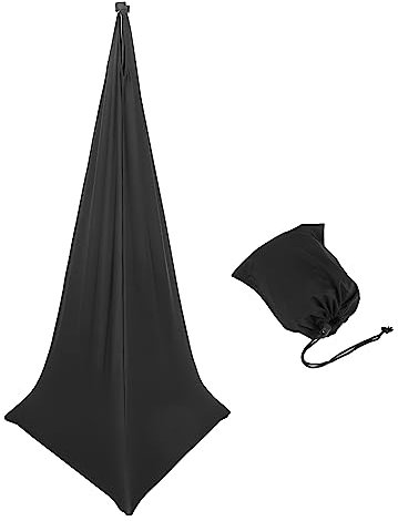 Quystetes Cubierta de Soporte de Altavoz, Soporte de Altavoz de DJ, Falda de Tela de TríPode con Bolsa de Transporte, Cubierta Negra de 360 Grados para Boda, Concierto de Escenario