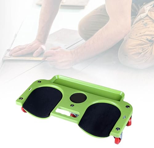 MBBTAG Rollende KnieschüTzer Kniebrett mit Rollen Kniewagen mit Werkzeugablage Kniepolster mit 5 UniversalräDern ABS-Material Rollende Knieschoner Reibungslose Bewegung Rollende Kniescheibe(Grün)