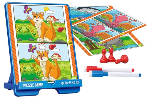 Encuentra Juegos de Diferencia - Pensamiento de Entrenamiento, observación y Crecimiento lógico | Travelini para niños Divertidos educativos en Edad Preescolar coordinación Mano- de Viaje