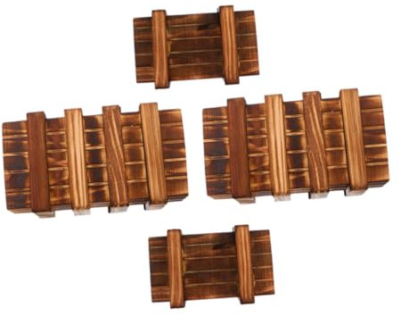 CIYODO 4stücke Teiliges Secret Puzzle Case Aus Holz Magische Puzzleboxen Mit Geheimen Fächern Kniffliges Denkspiel Für Junge Mädchen Und Erwachsene Fördert Logisches Denken Und Geschickli