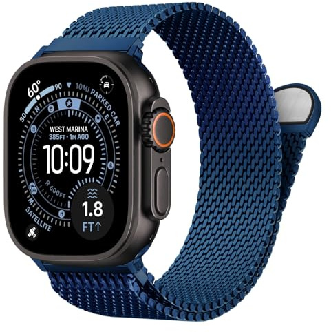 Milanaise Magnetic Ersatzarmband für Apple Watch Ultra 3/2 Armband 49mm 46mm 45mm 44mm 42mm 41mm 40mm 38mm Herren,Milanese Loop Edelstahl Mesh Metall Armbänder für iWatch 11 10 9 8 7 6 5 4 3 SE 3/2