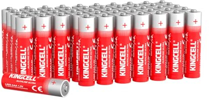 KINGCELL AAA Batteries 48 Pack, 1.5V Triple A Batteries with 10 Years Shelf Life, High Performance Alkaline AAA Batteries for TV Remote, Clock, Gaming Controller