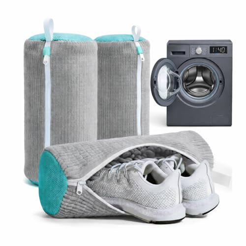 4 pieces Shoe Washing Machine Bag Laundry Shoe Cleaner Bag for Washer and Dryer Reusable 4pc Cleaning Bags for Sneakers