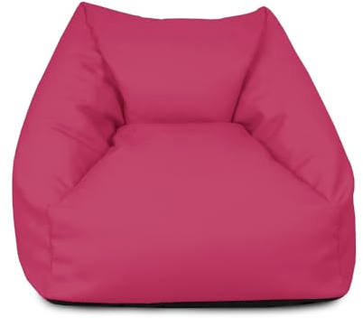 rucomfy Beanbags Snuggle Bean Bag Chair - Kids Armchair Beanbag Seat with Filling Included - Childrens Bedroom Furniture for Boys and Girls - 50 x 46 x 48cm (Cerise Pink, Beanbag Only)