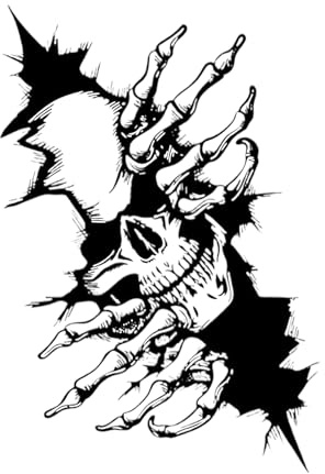Mppchhn Pegatinas De Calavera Para Ventana Del Coche - Decoración De Pegatina Espeluznante De Halloween | Adhesivos Para Capó | Para Hombres Y Mujeres, Coche, Camión, SUV, Exterior, Capó, Cuerpo,