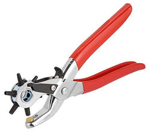 Qcwwy Autres Pinces Perforatrice Multi-trous en Acier pour Cuir Papier Plastique, Confort Ergonomique et Haute efficacité pour Bricolage Artisanat Pince Perforatrice, Carbone