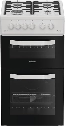 Hotpoint HTG5GCW 50cm wide Single Oven Gas Cooker - White - A+/A Rated