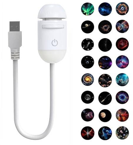 Proiettore Starry Sky Mini Galaxy a 2 in 1 | Galaxy Dream Star Projector Night Light | Lampada Notturna Proiettore Galassia per Camera da Letto | Lampada LED per Soffitto, Parete, Decorazione Ambienti