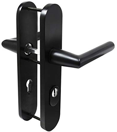 Häusler Onlinehandel GmbH Wohnungstür ES2 Schutzbeschlag Heros Schwarz WE-72 Dr-Dr ZA Türklinke Türdrücker