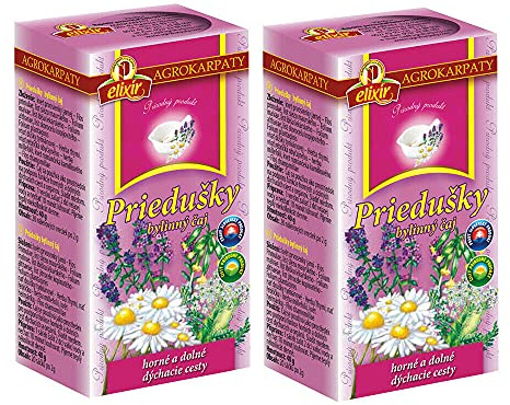 Bronchial Herbal Tea | Upper and Lower Respiratory System | Lungs | Pure Natural Herbal Tea Grown in Europe (2 Packs, 40 Tea Bags 80g)