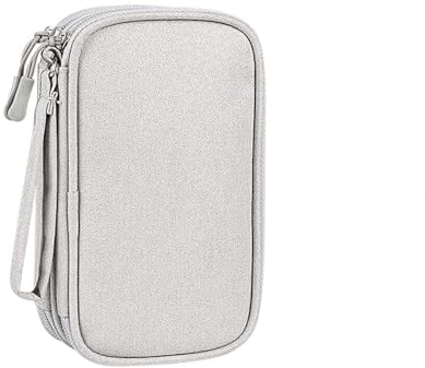 Sac organiseur d'accessoires électroniques, pochette de câble de voyage, organiseur de câble portable double couche, étui de transport pour appareil de voyage étanche pour câbles, carte mémoire