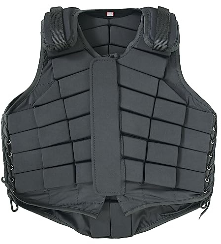 HILASON Adult Unisex Equestrian Safety Vest, Black, X-Large