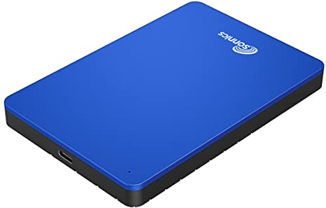 Sonnics 320GB USB 3.1 Type C Externos Portátil Duros Discos por Ventanas PC, Mac, Smart TV, Xbox One/Serie X & PS4 /PS5, Azul