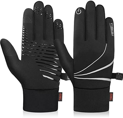 Ruixue Handschuhe Kinder Winter Warme Winterhandschuhe - Kids Anti-Rutsch Winddicht Laufhandschuhe Fahrradhandschuhe Fleece Wasserabweisend, Radhandschuhe Outdoor Sport für 4-12(L)