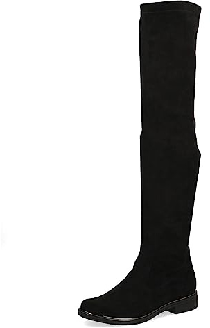 CAPRICE Damen 9-25510-41 Overknee-Stiefel, Black Stretch, 39 EU