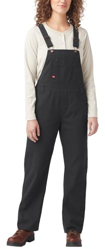 Dickies Womens Wp Bib Relaxed Straight, Rinsed Black, 18