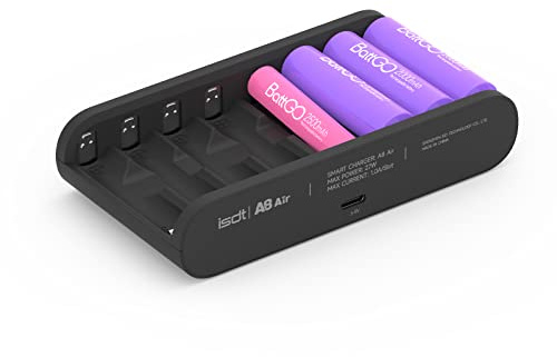 A8 Air Akku-Ladegerät, 8-Slot Speedy Smart Akku-Schnell-Ladegerät mit Bluetooth-Funktion, Entladeschutzfunktion Ladegerät für AA AAA-Akkus