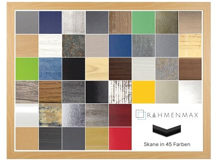 RahmenMax Skane Puzzlerahmen Bilderrahmen Posterrahmen 48x68 cm Buche Dekor Passgenau Handgefertigt inklusive Antireflex Acryl Verglasung