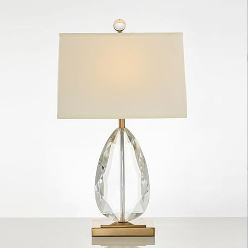 SXYSXYSXY Amerikanischen Kristall Tischlampe Modern Minimalismus Groß Tischleuchte Schlafzimmer Nachttischlampe Wohnzimmer Arbeitszimmer Hotel E27*1 40 * 65cm