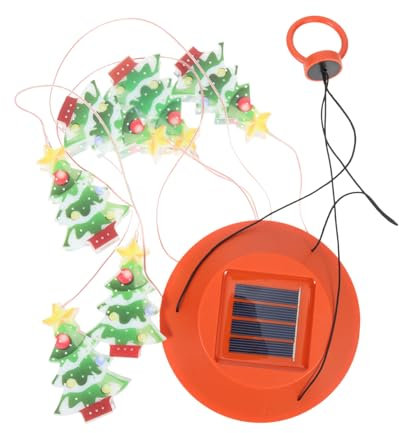 Hemobllo Christmas Tree Shape Solar Wind Chime Lights Outdoor Decorative Lamp for Garden Solar Powered Wind Bell Lamp