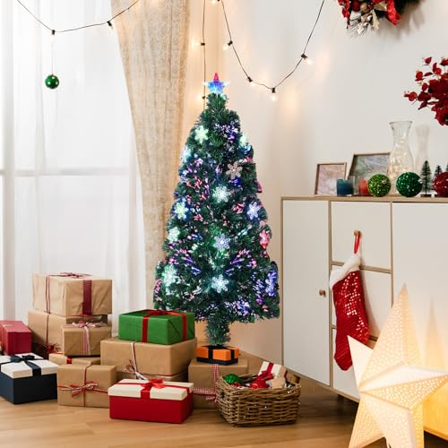 LEADZM Mini Sapin de Noel Lumineux LED, Table artificiellement décorée pour décoration de Noël (90cm, Vert)