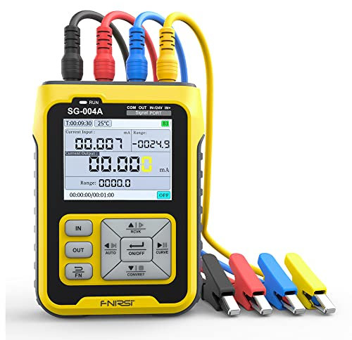 Irfora Generador de señal multifunción portátil 0-24V 4-20mA Analógicos Voltaje Corriente Termopar Resistencia Proceso Calibrador Pantalla a Color de retroiluminación de 2,4 Pulgadas para PLC DCS