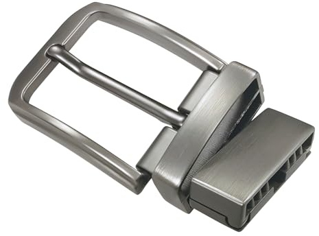 Chihutown 1 3/8 (35mm) Reversible Belt Buckle, Replacement Belt Buckles for Men, Classic Men's Belt Buckle, Mens Belt Replacement Buckles for Business Need No Tool (Matte grey)
