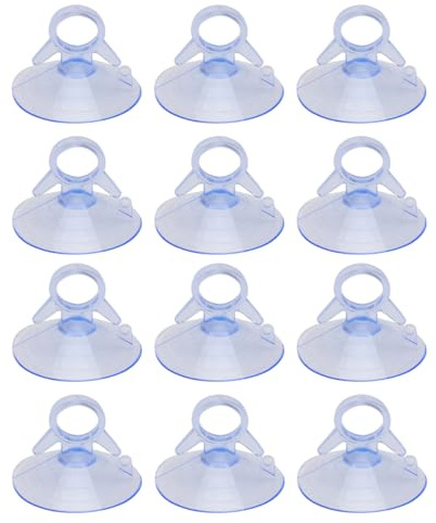 BESPORTBLE 12Pcs Vacuum Suction Cups with Pull Ring for Fish Tank Aquarium Fixed Glass Sucker 1.77In Pvc Aquarium Accessories