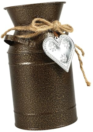 IMIKEYA Vintage Style Metal Bucket for Flowers Rustic Flower Arrangement Vase Iron Planter for Home Garden Decoration