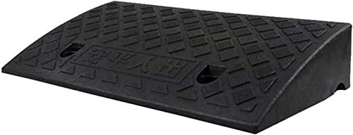 Rampe Auffahrtrampe Tragbare Rampe Werkzeugwagen Stufenrampen Rollstuhlrampen Tragbare Kunststoff Neigungspolster Garage Schwelle Bordsteinrampe (Schwarz, 7 cm)