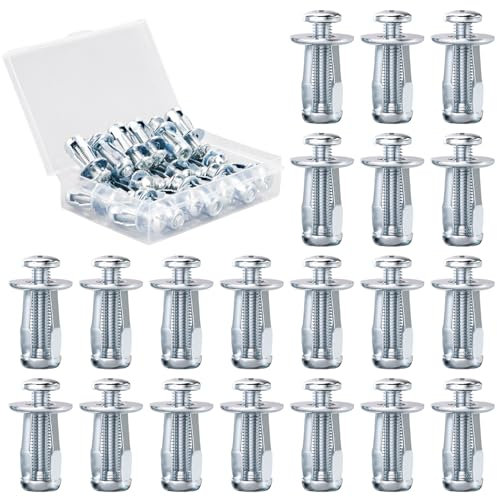 ZDNT Lot de 20 pétale écrous d'expansion, boulons d'expansion, écrou pétale, vis à pétale, assemblages pour mur creux, fer ligne d'utilisation en paroi mince, 6 x 25 mm