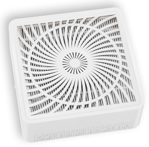 Nail Dust Collector, Professional Rechargeable Nail Salon Dust Extractor Vacuum Fan for Acrylic Nails Removal, with 2 Filters