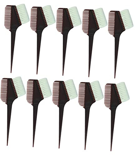 Kit Pettine per Tintura Chioma Nero Plastico 10 Pezzi