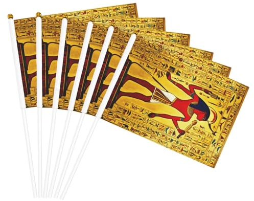 Ancient Egypt Tribe Series Drapeau à main léger pour fêtes, événements, défilés, activités sportives, assemblage facile
