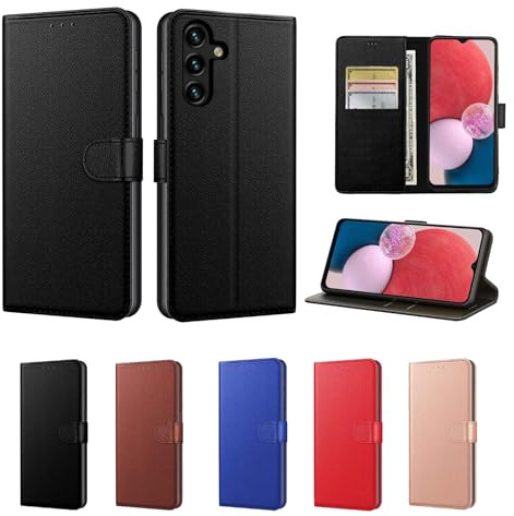sheikhuu Luxury Case for Samsung Galaxy A16 Leather Phone Case Cover,[LifetimeSupport], PU Faux Leather Wallet Book Folio Flip Magnetic Shockproof Case with Card Slots and Kickstand (Black)