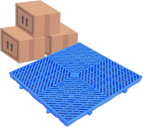 KjoiDWz Palés Plástico Palet de plástico for supermercado, Garaje, Exterior, Palet de Suelo Ligero, Resistente a la Humedad y al Desgaste. Bastidores para Supermercado Cocina Almacén Exter