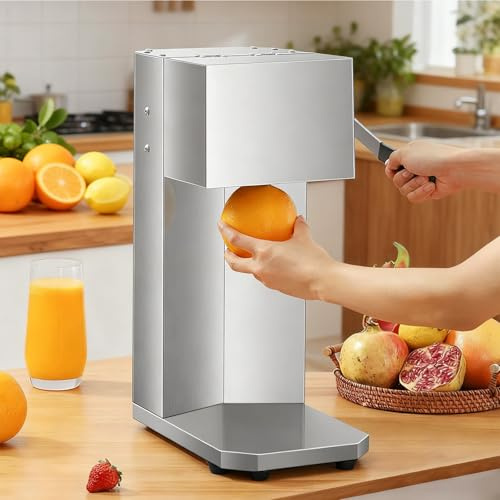 QianCruxtacy Presse Agrumes Électrique Multifonction en Acier Inoxydable, Appareil Professionnel pour Oranges, Pamplemousses, Pastèques Et Ananas, Extraction Haute Performance, Nettoyage Rapide