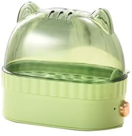 Homeponnew Mini cuiseur à œufs intelligents pour œufs durs avec arrêt automatique, chauffe-œufs compact à 2 œufs pour petite cuisine, dortoir ou camping-car mains vertes