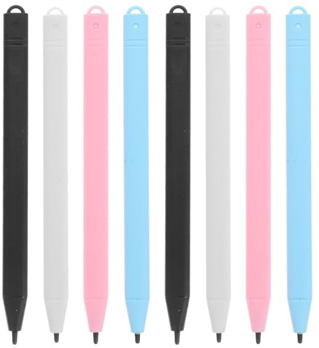 Homoyoyo Lot de 8 Stylos Numériques pour Tablette D'écriture LCD, Stylets pour Écran Tactile, Couleurs Assorties, Accessoires pour Tablette de Dessin et Prise de Notes