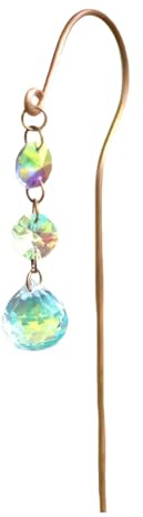 JSGHGDF Weißer Kristall-Pflanzenstecker für Garten, Kunst, Blumenhaufen, dekorative Pflanzenstecker für Zuhause, Garten, Dekoration, Zubehör, Kristallkugel
