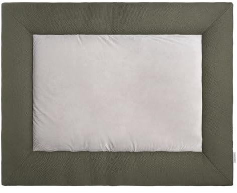 Baby's Only Laufgittereinlage Classic - Gestrickte Spielmatte - Krabbeldecke für Baby - Extra dick und weich - beidseitig verwendbar - Khaki - 75x95 cm