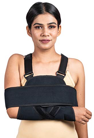 Wonder Care Arm Sling Shoulder Brace Fully Adjustable Rotator Cuff and Elbow Support Includes Shoulder Immobilizer Band for Quick Recovery Shoulder Support for Men and Women.