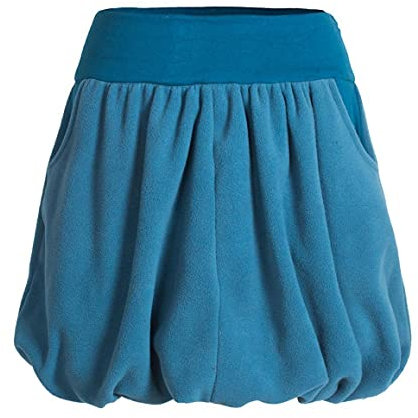 Vishes - Alternative Bekleidung Damen extra Warmer Ballonrock Herbstrock Winterrock Fleece-Rock kurz türkis 40
