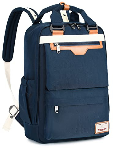 Myhozee Rucksack Damen Rucksäcke Herren Tagesrucksack mit Laptopfach & Anti Diebstahl Tasche Wasserdichter Schulrucksack Laptop Rucksack 15.6 Zoll für Uni Reisen Freizeit Job, Blue