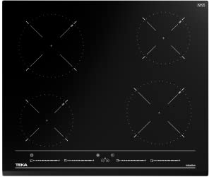 TEKA Placa Inducción 60 cm, 4 Zonas de Cocción, Touch Control Multislider, Power Plus, Stop & Go, Modo Silencio, Modelo IZC 64010 MSS