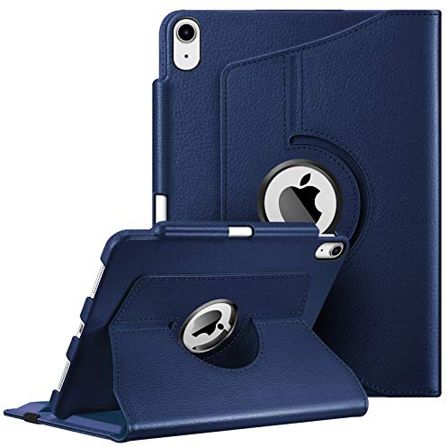 Fintie Roterbart fodral kompatibelt med iPad Air 11 tum M2 (2024), iPad Air 5:e/4:e generationen (2022/2020) 10,9 tum, 360-graders roterbar, med pennhållare, roterande stativskydd, marinblå